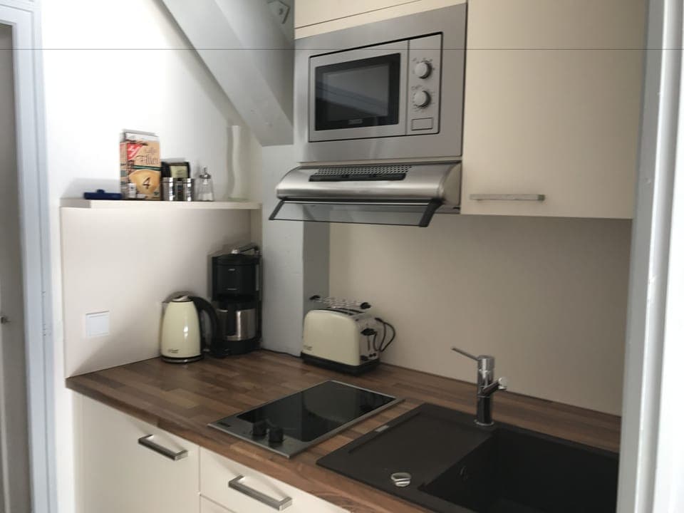 Design Apartment, Kitchen | Private kitchen | Fridge, microwave, oven, stovetop