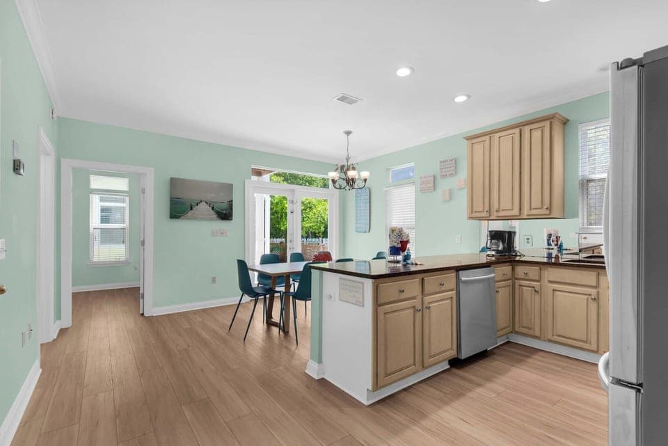 Dining and kitchen