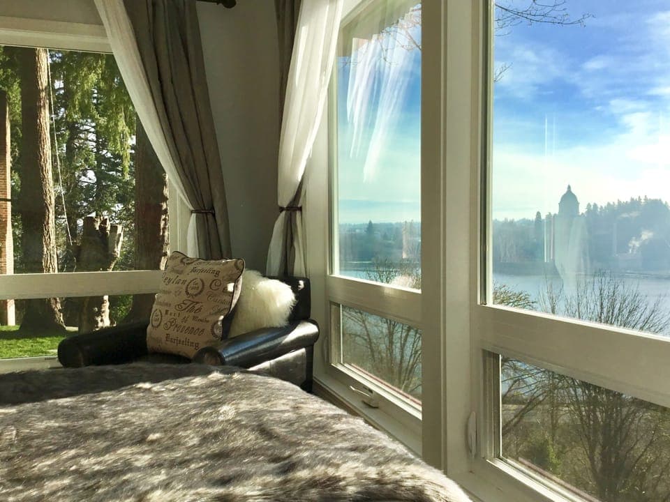 Your amazing views of Capitol Building, Capitol Lake, and Mt Rainier!