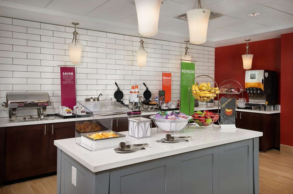 Free daily self-serve breakfast