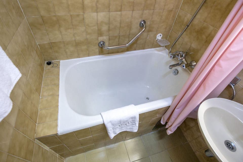 Bathtub, free toiletries, hair dryer, bidet