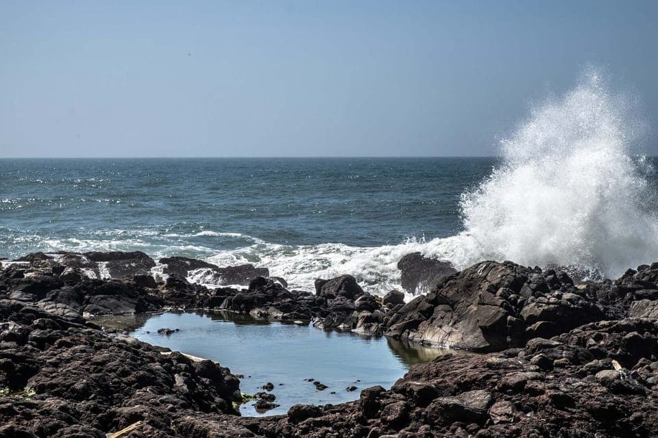 Take care as you explore the tide-pools and gaze at the crashing surf.