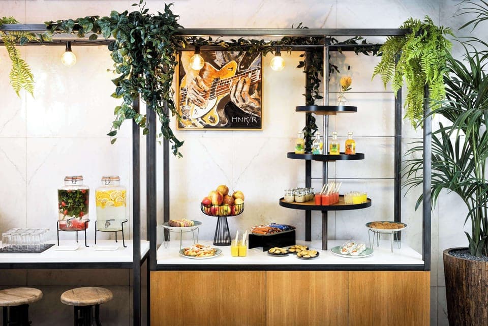 Daily buffet breakfast for a fee