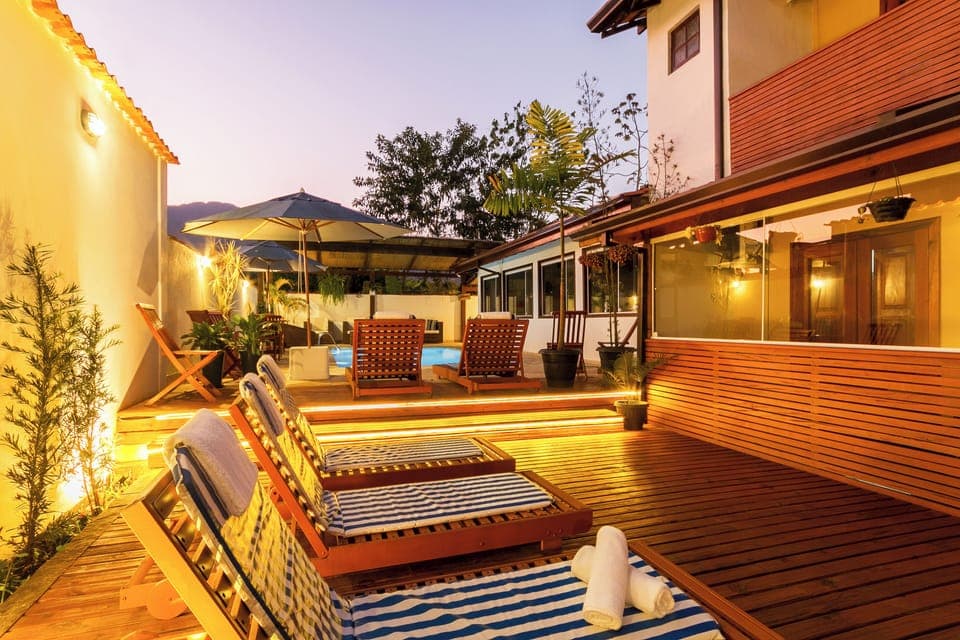 Outdoor pool, open 10:00 AM to 10:00 PM, pool umbrellas, sun loungers