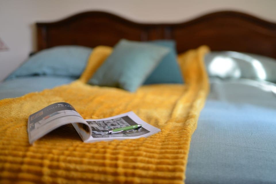 Premium bedding, desk, blackout drapes, soundproofing