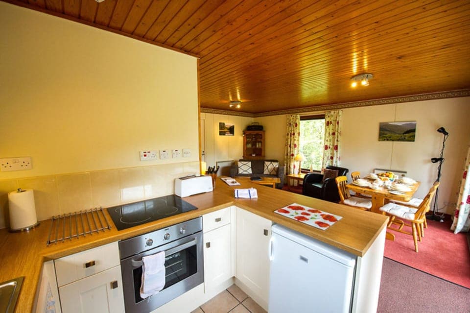 Chalet | Private kitchen | Fridge, microwave, oven, stovetop