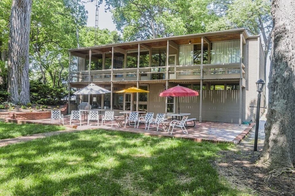 Back of house and large patio