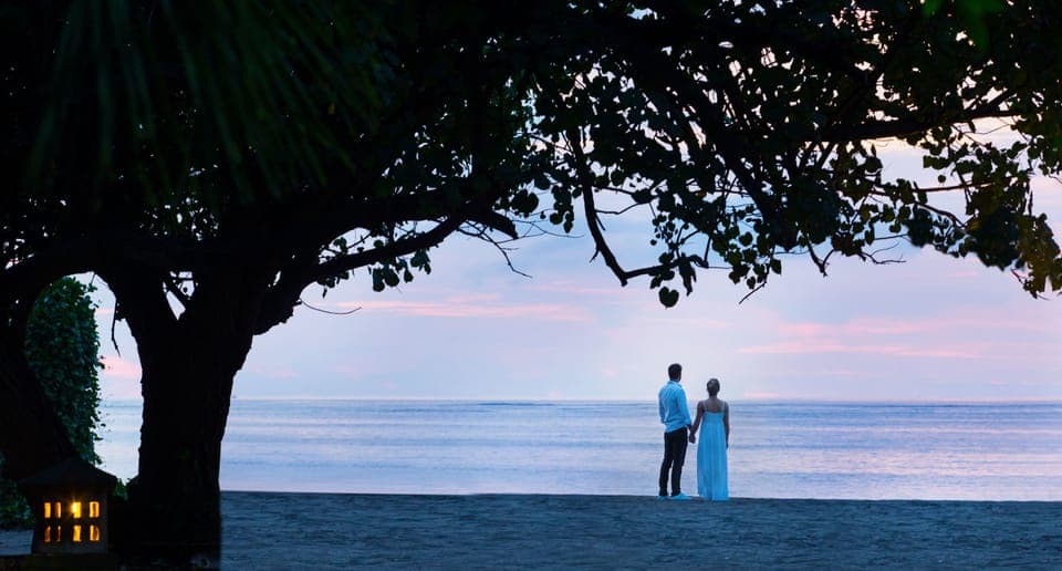 On the beach, beach umbrellas, beach bar
