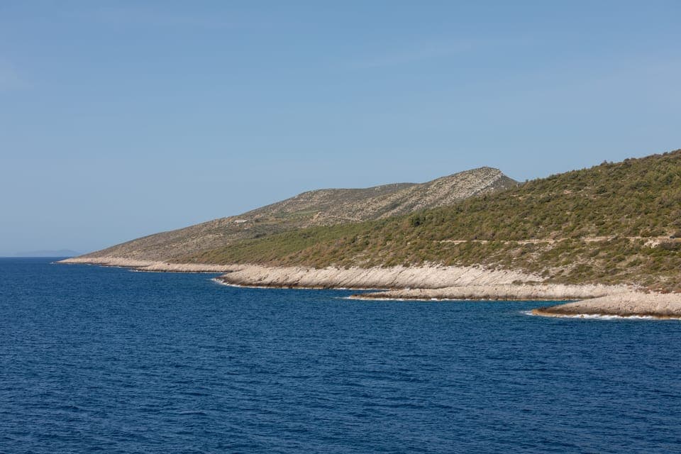 View down the coast from the house in Zavalatica