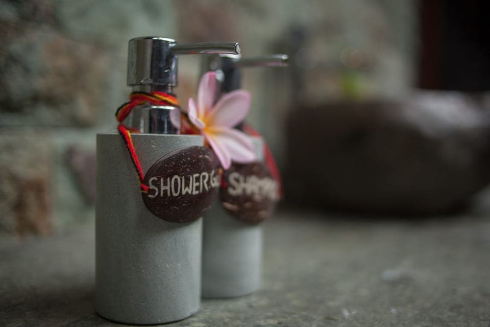 Free toiletries, slippers, towels, soap