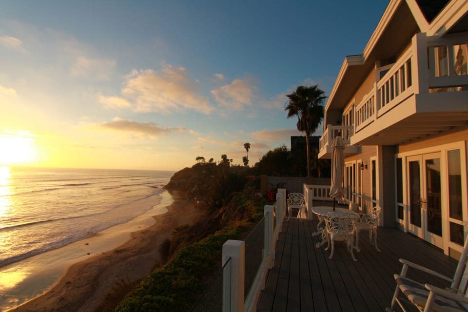 Beach View At Sunset