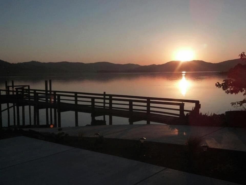 Sunrise From The Back Deck Of The Lake House