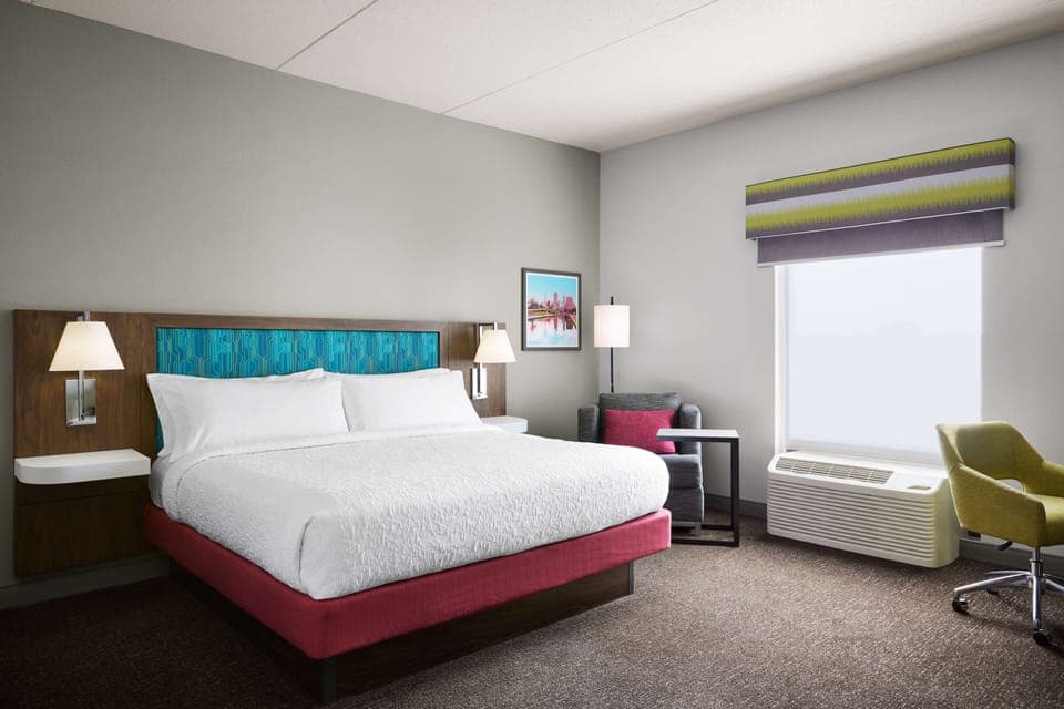 Desk, blackout drapes, iron/ironing board, free WiFi
