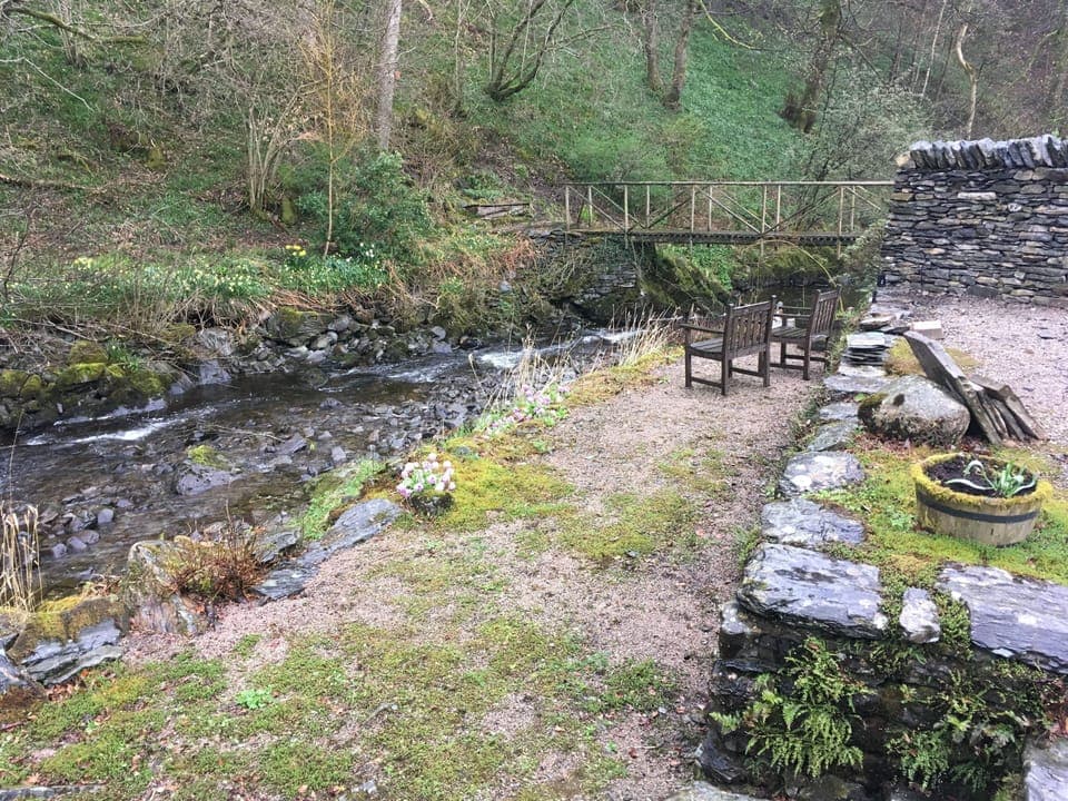 Footbridge over river