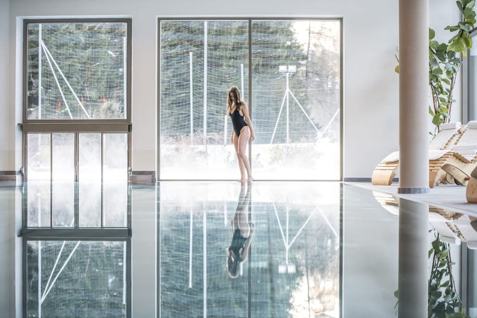 Indoor pool, outdoor pool, open 7:30 AM to 10 PM, pool umbrellas