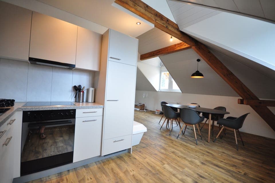 Open plan kitchen dining