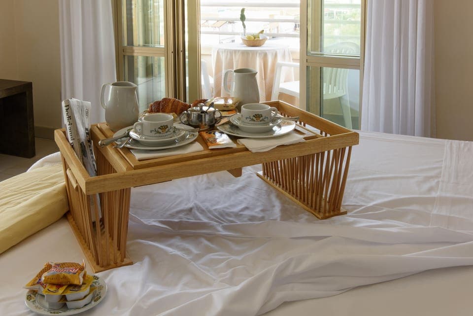 Double or Twin Room, Sea View | Room service - dining