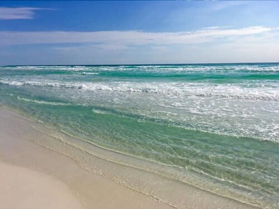 Private beach, white sand