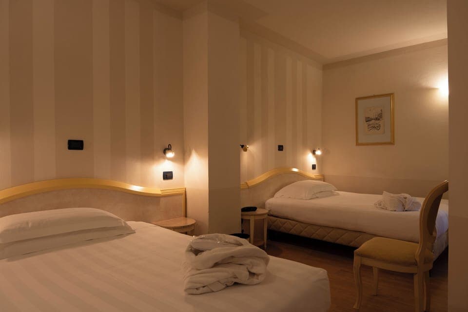 Classic Twin Room | Minibar, in-room safe, desk, laptop workspace