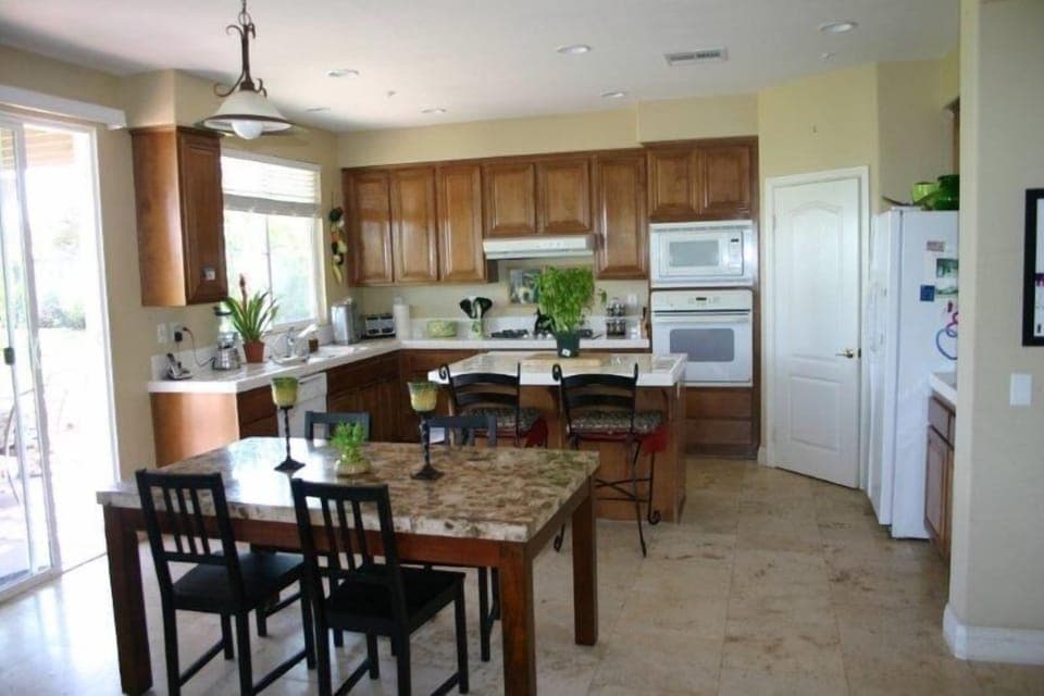 kitchen, second dinnette, set. total seats 16 between two