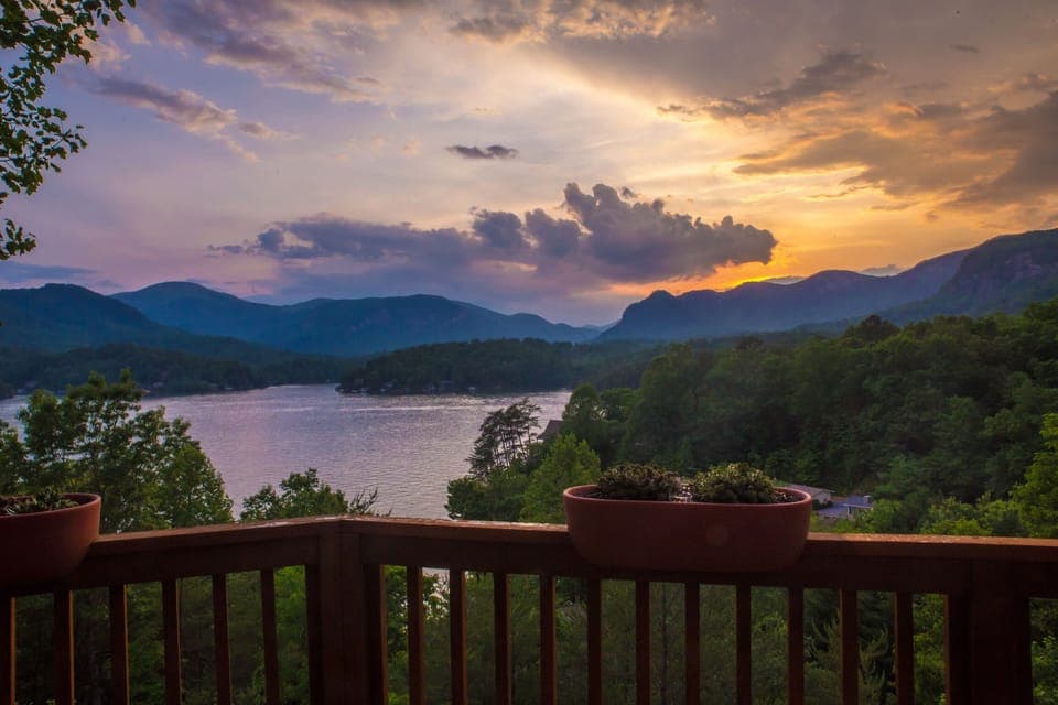 Unforgettable sunset views from the deck off the main floor
