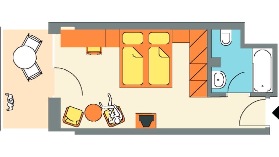 Standard Double Room | Premium bedding, down comforters, pillowtop beds, minibar
