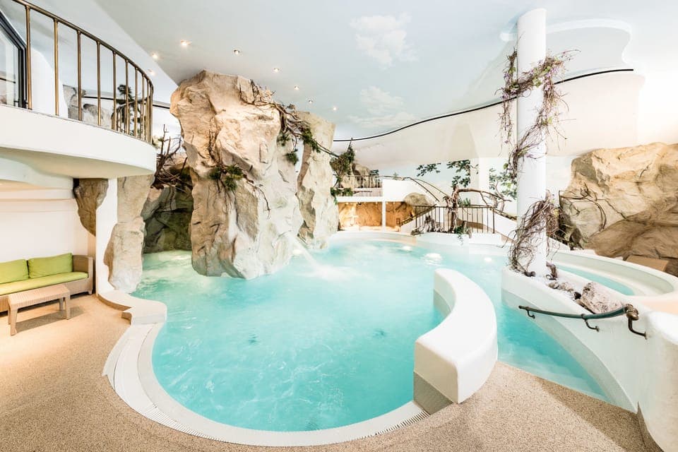 Indoor pool, open 8 AM to 8 PM, sun loungers