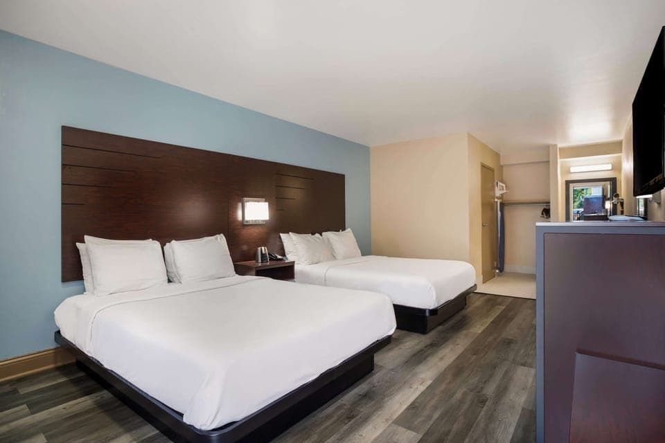 Standard Room, 2 Queen Beds, Accessible, Bathtub | Laptop workspace, blackout drapes, iron/ironing board, free WiFi