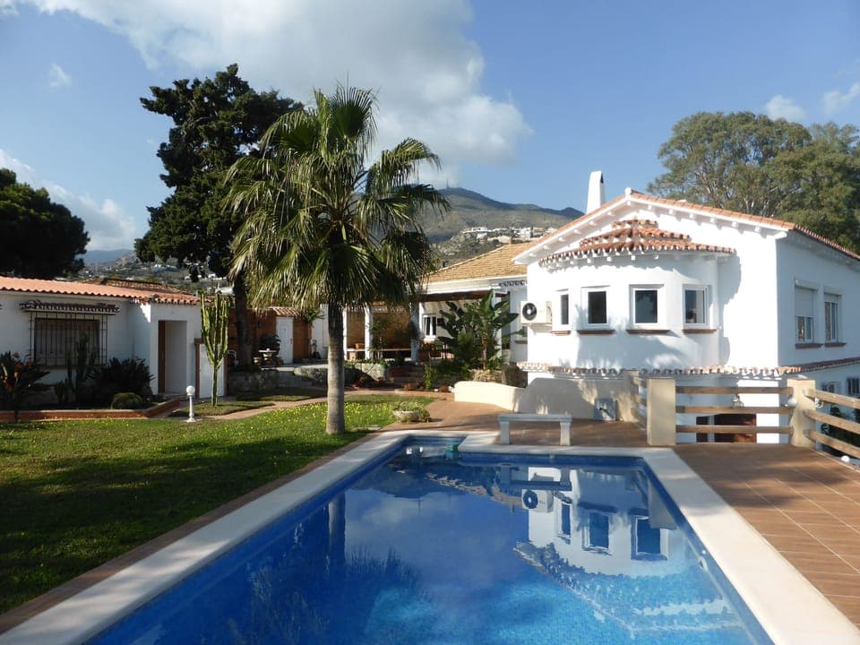 North view. You would rent the lower half of the villa on the right