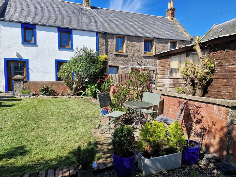 Cottage front and garden