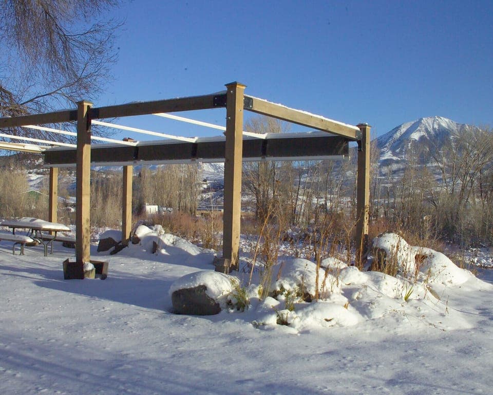 Shade Structure in Winter setting.