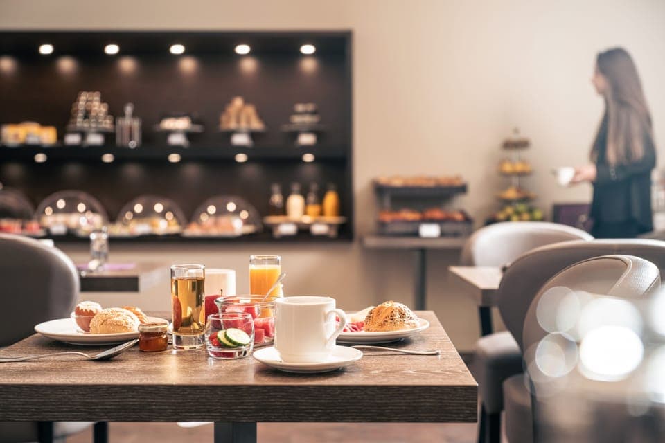 Daily buffet breakfast (EUR 12 per person)