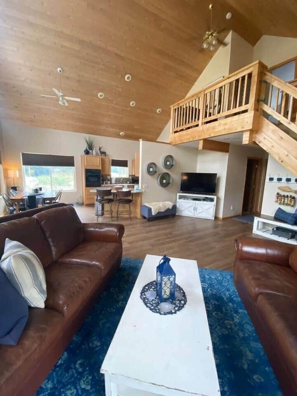 With the tall ceilings your group will never feel crowded. There is plenty of room for a family dinner or board game to create a lifetime of memories!