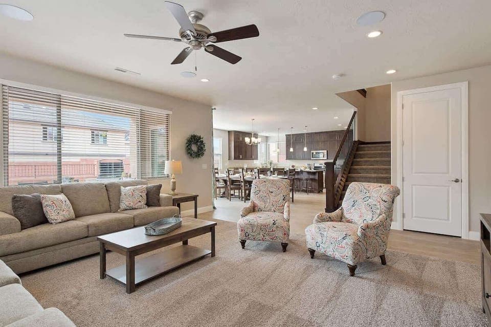 Gorgeous home with open layout family room and kitchen
