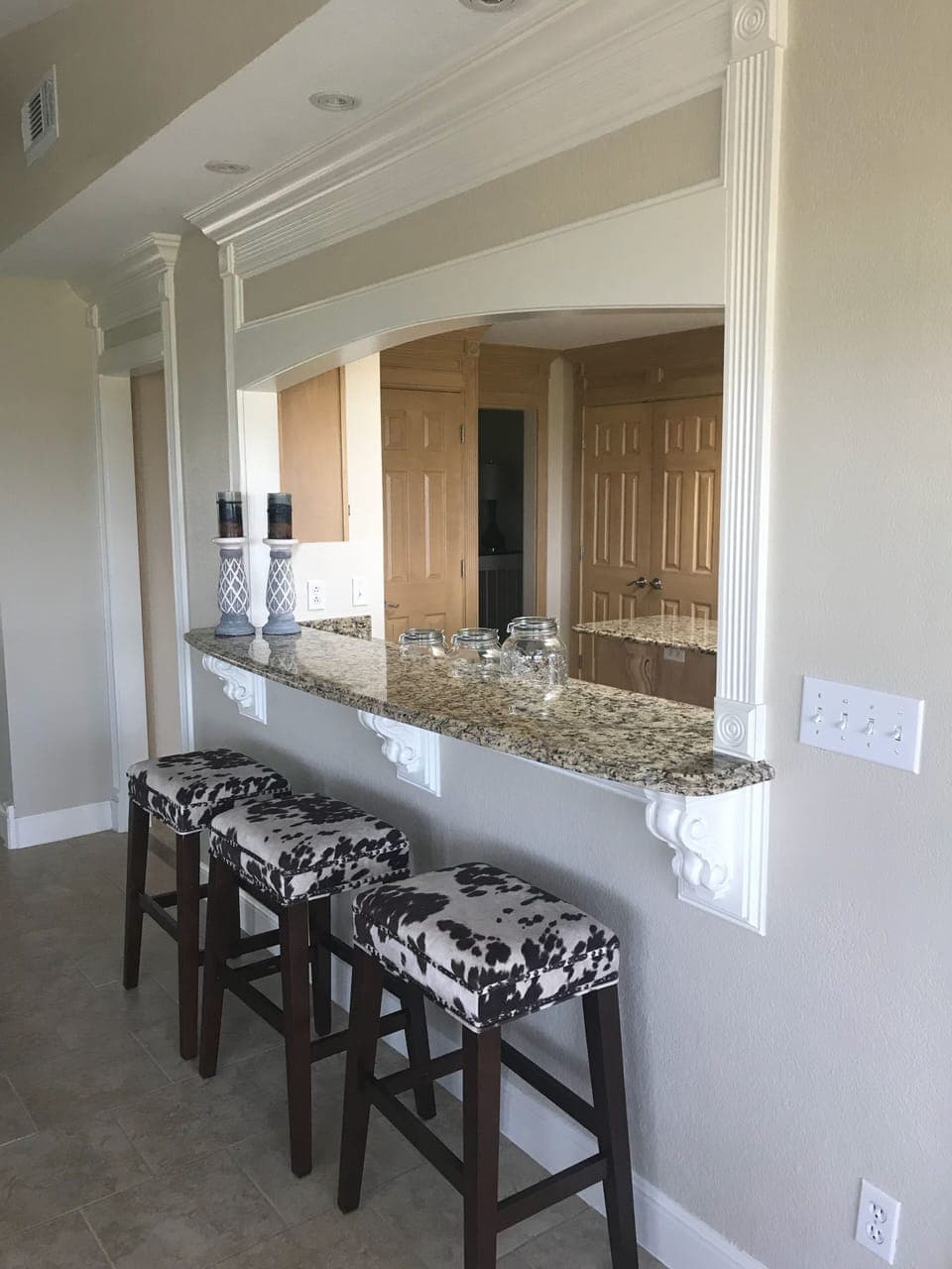 Looking into kitchen from family room
