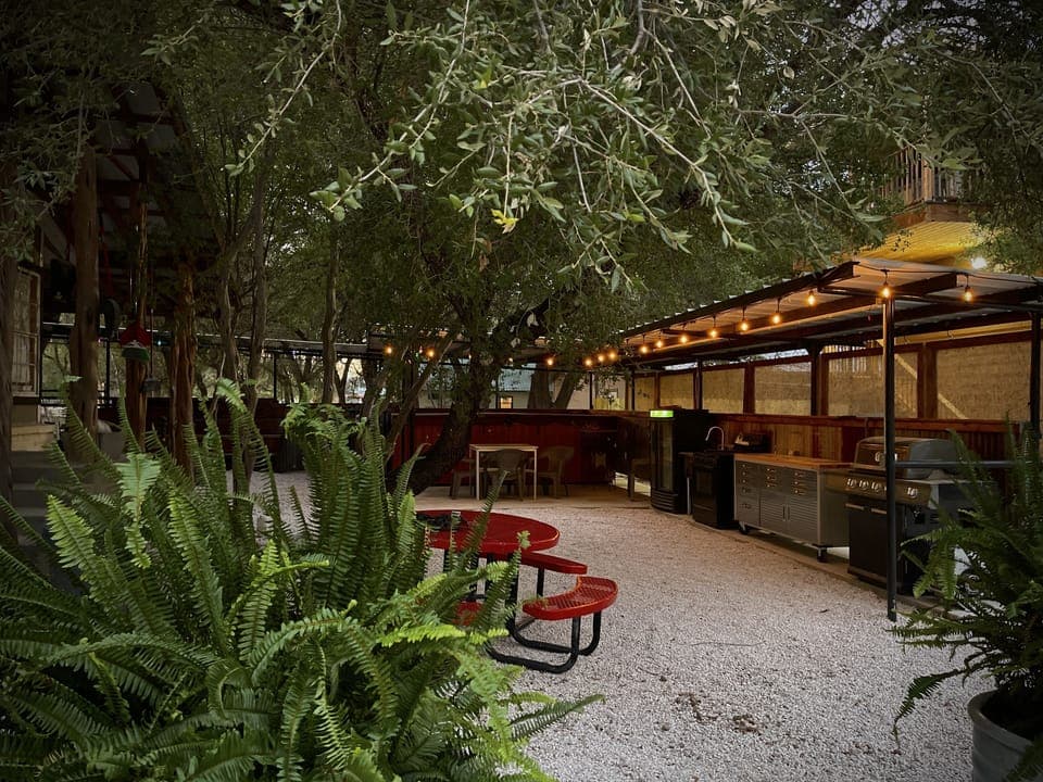 All-New Outdoor Lounge Area...the ultimate glamping experience on the Frio River