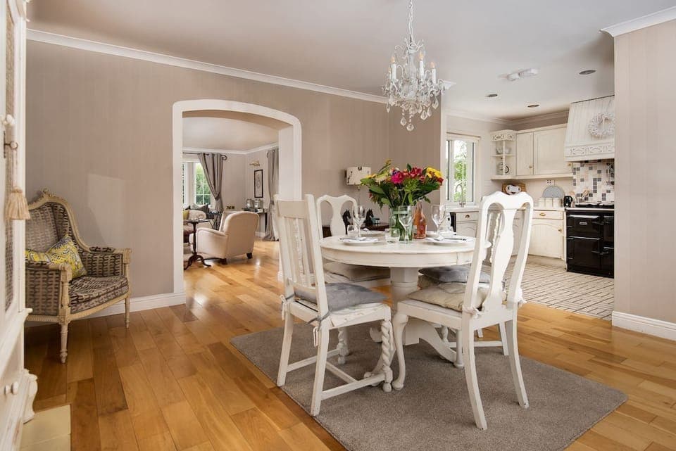 The Laurels - the dining area leading into the sitting room and kitchen