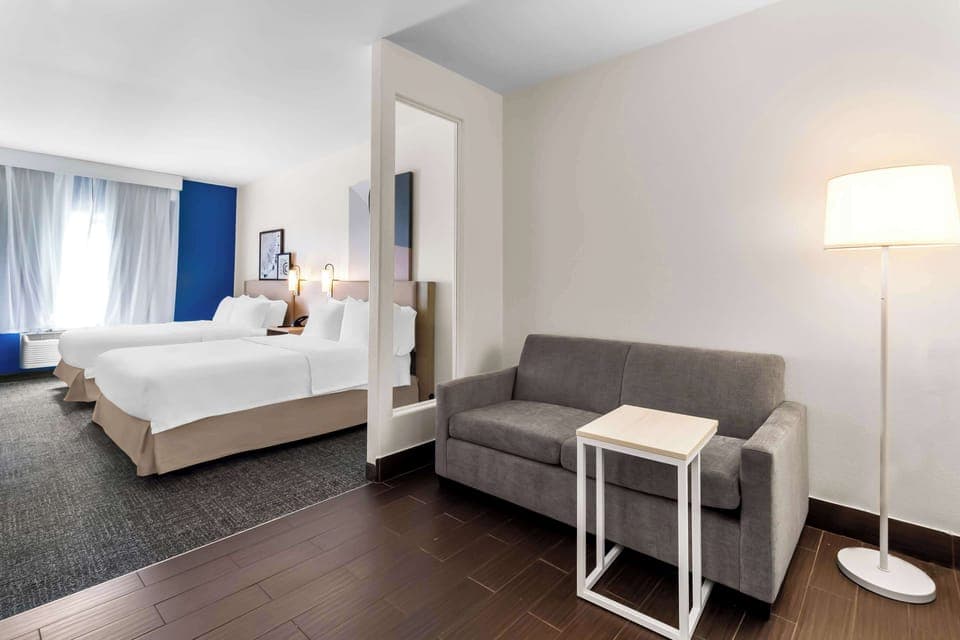 50-inch flat-screen TV with satellite channels, TV