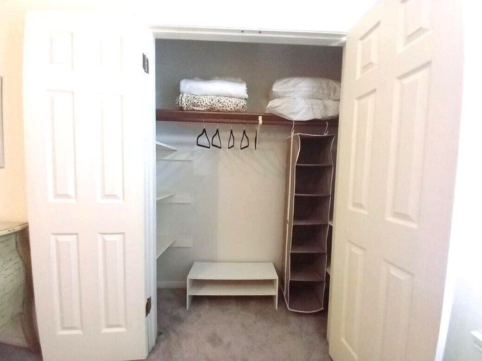 Generous storage for your weekend or longer stay.