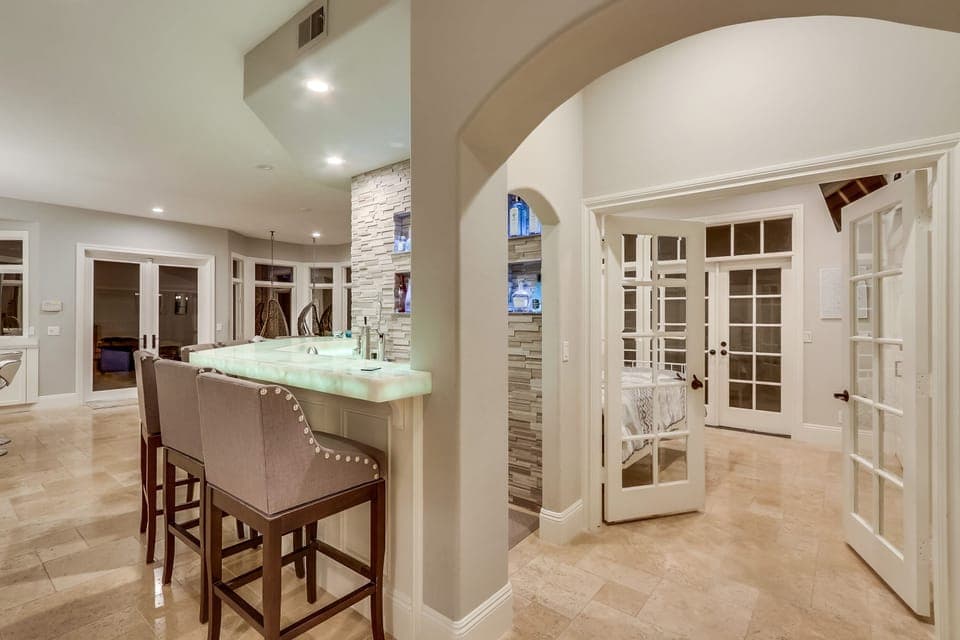 entry to downstairs bedroom for the nights when you can't make it up the stairs!