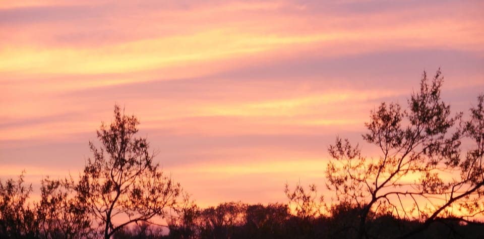 We have some lovely sunsets at our house, when the sun sets over Black Combe.