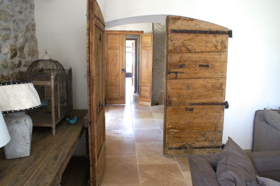 The doors of the living rooms.