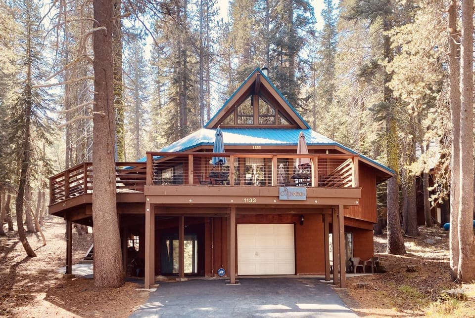 Summer view of house