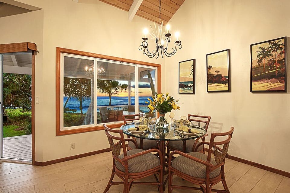 DINING AREA WITH OCEAN VIEWS
