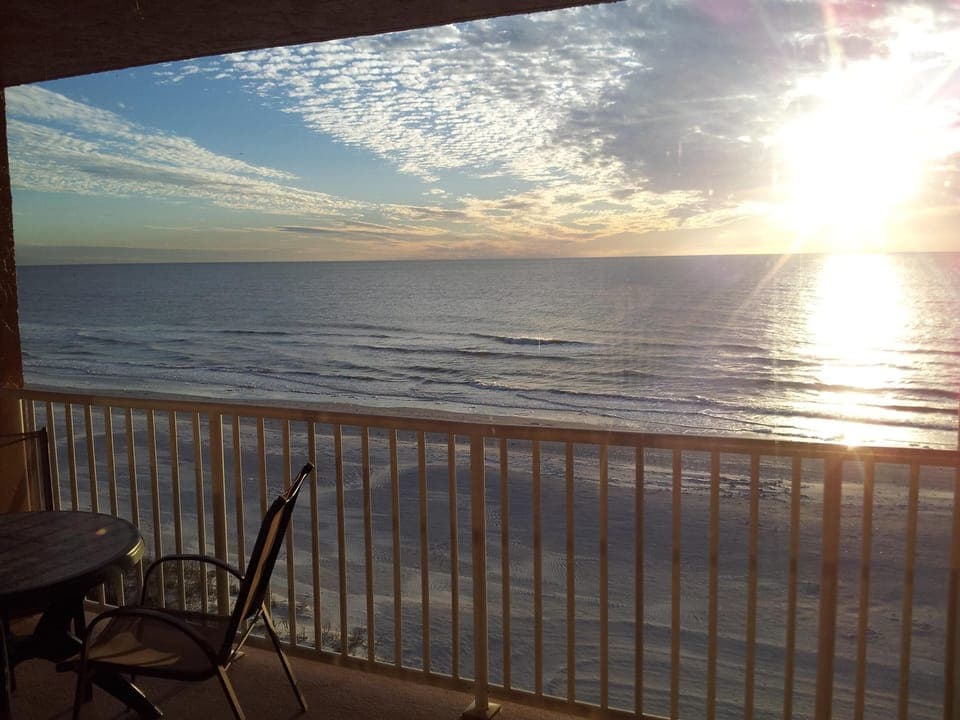 'Amazing sunsets' from condo balcony every evening.