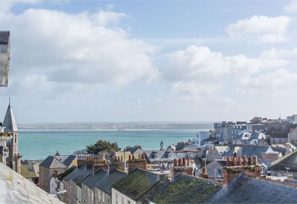 View across St Ives Bay from the Attic Bedroom.
