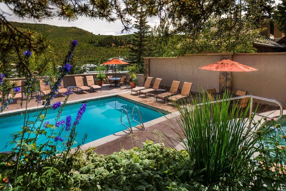 Dive into the gorgeous outdoor heated pool.