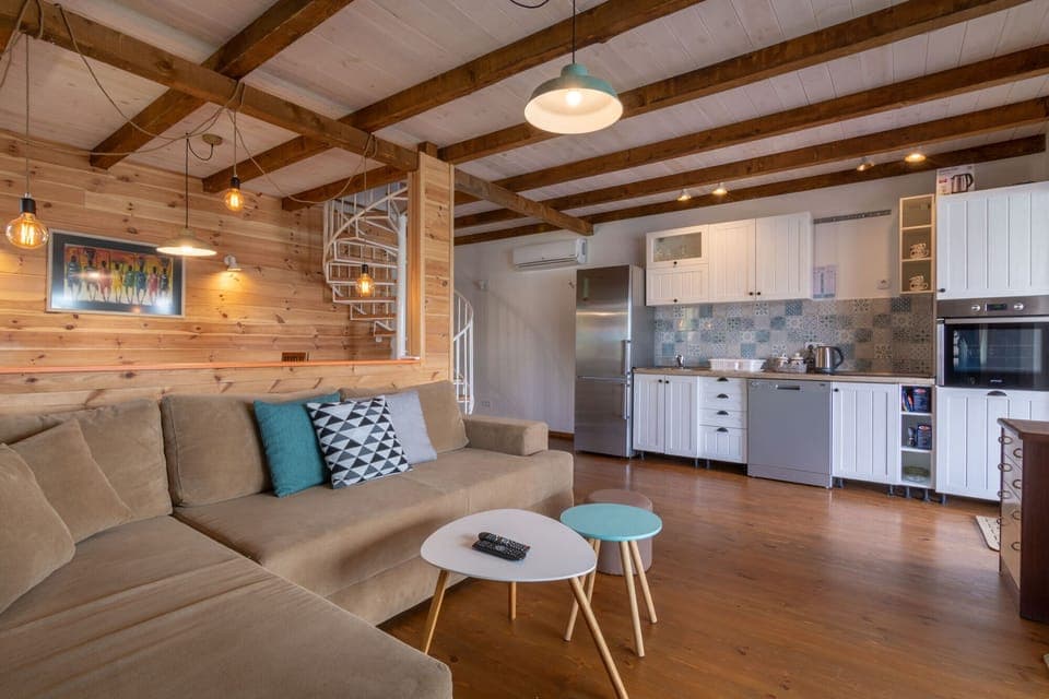 Living room and kitchen