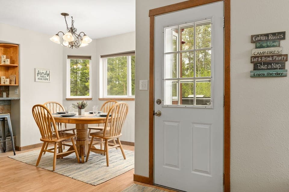 Access to deck and hot tub. 