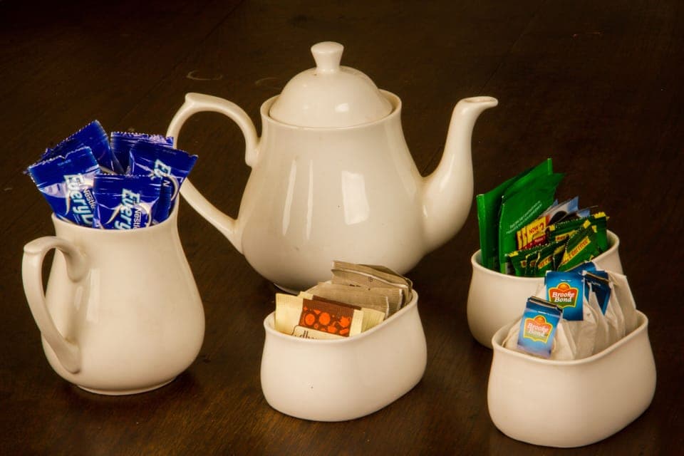 Teabags, Coffee, Creamer & Sugar